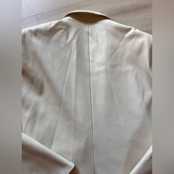 Papér Moon for Frankie Shop Cream Oversized Leather Blazer - Picture 8 of 10